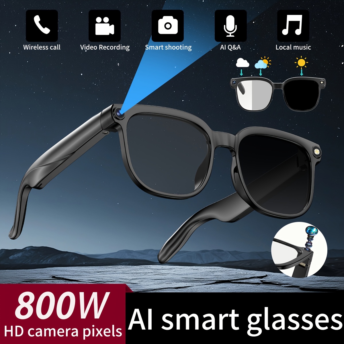 Premium M08E Al camera glasses